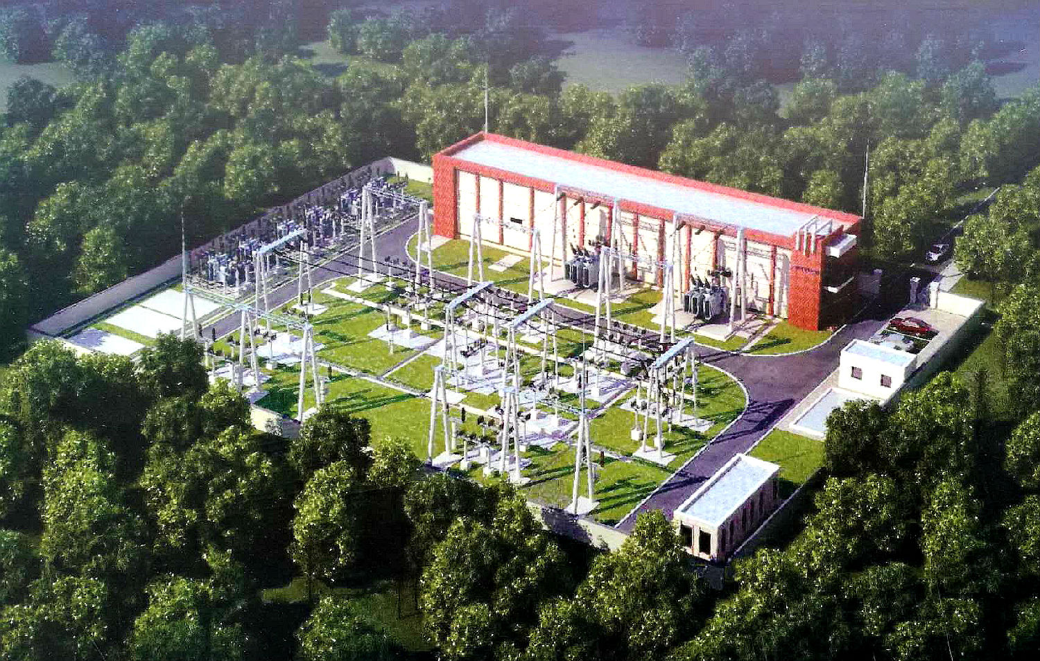 广东清远市110KV沙坑输变电站项目--光导照明应用